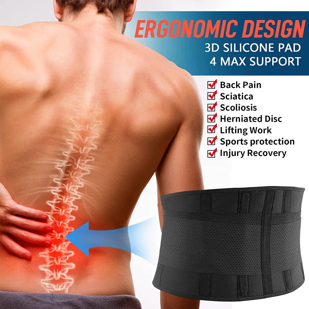 Breathable Back Brace & Lumbar Pad