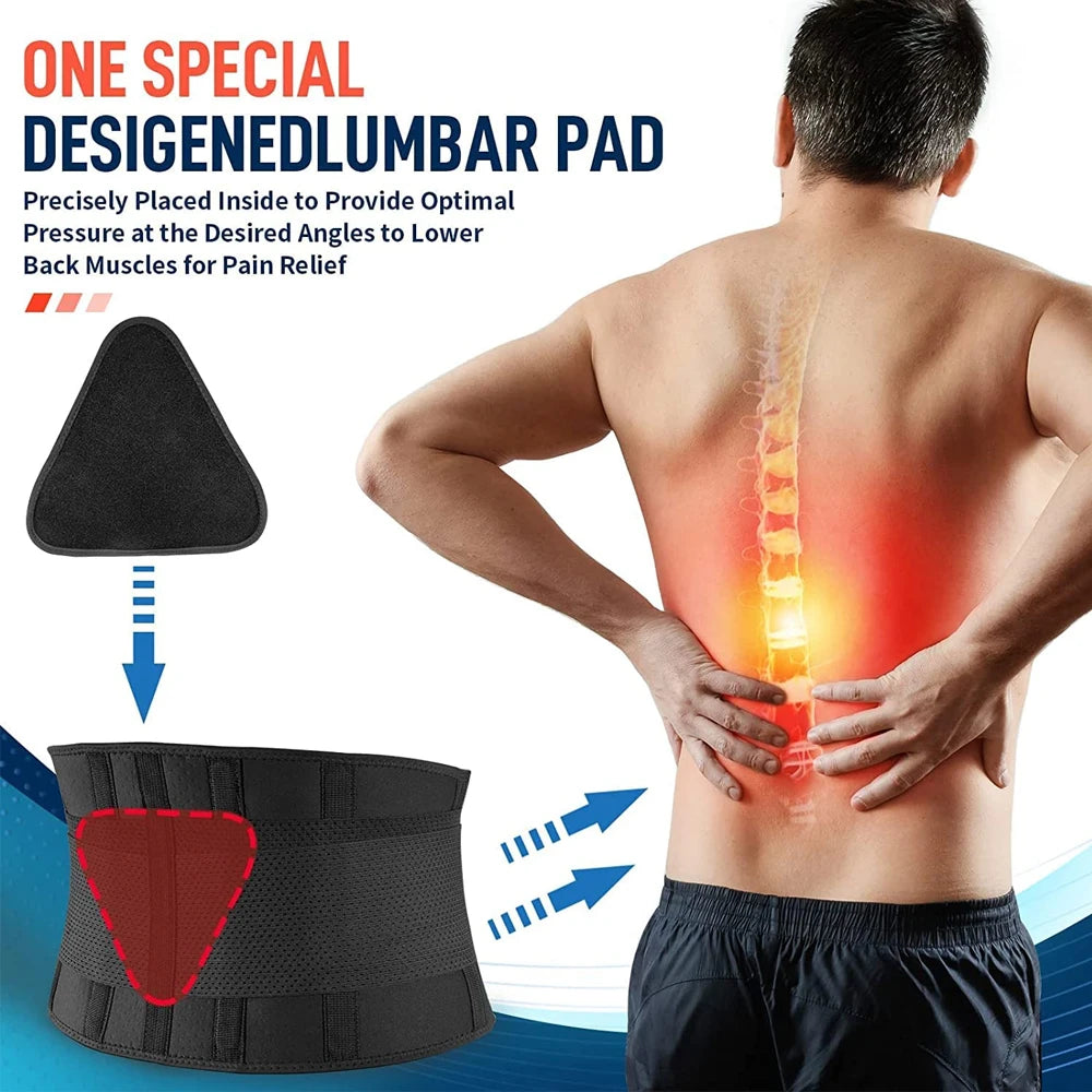 Breathable Back Brace & Lumbar Pad