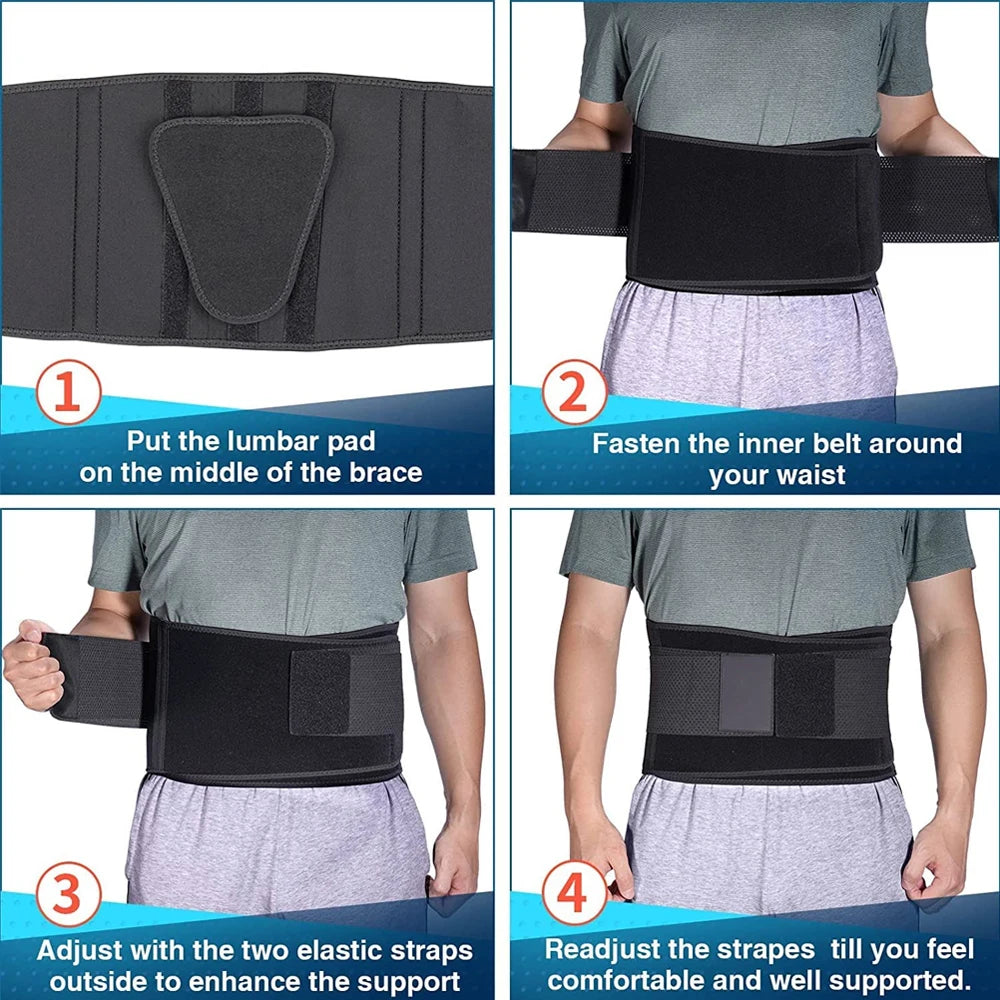 Breathable Back Brace & Lumbar Pad
