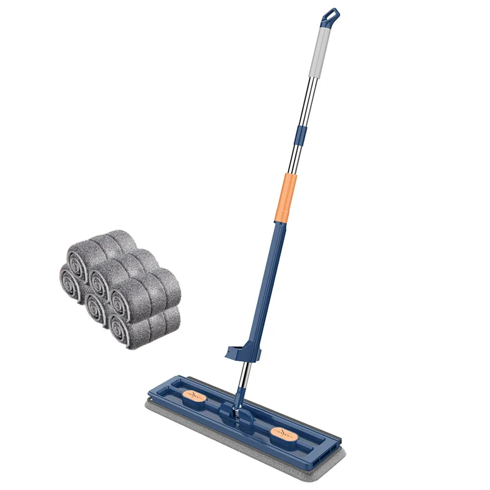 Flat Squeeze Mop with Folding Bucket
