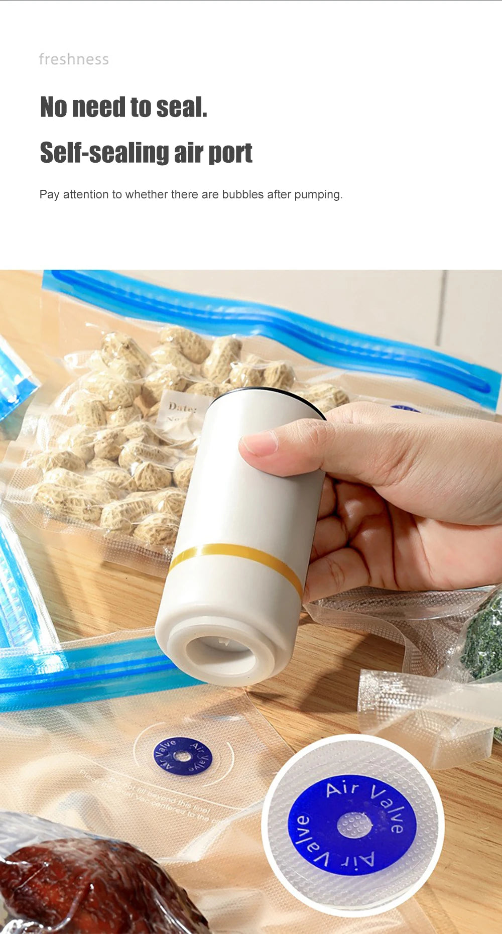 USB Rechargeable Food Vacuum Pump